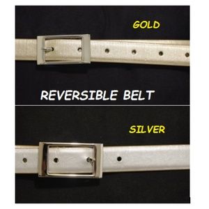 NWT REVERSIBLE BELT - GOLD - SILVER -1020GG
